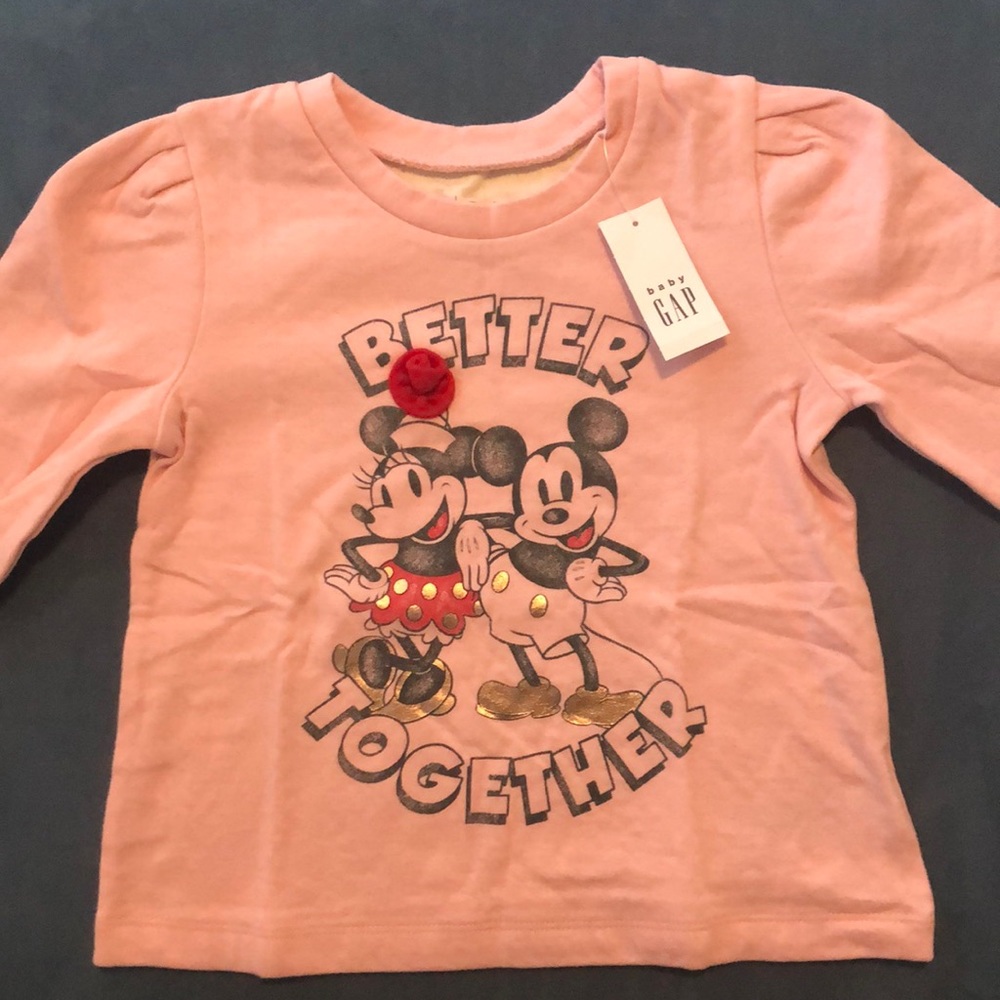 GAP - Pink Disney Mickey & Minnie Mouse Sweatshirt (NWT)
